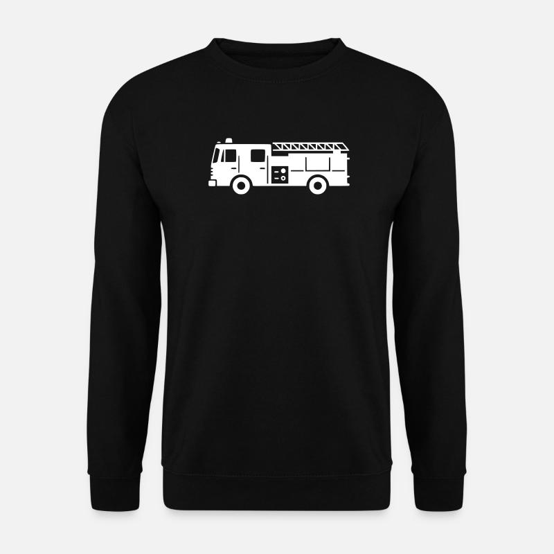 Fire Brigade Emergency Vehicle Silhouette - Unisex Sweatshirt - black