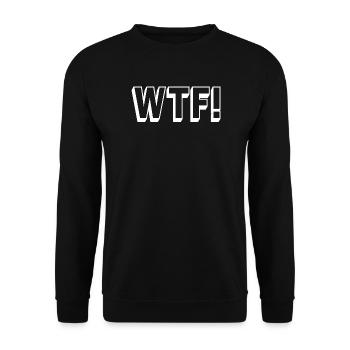 swear_WTF_white_ - Sweat-shirt Unisexe - noir - Devant - Alina (178cm) & Michal (187cm)