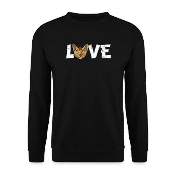 Bengal Cat Love Breed Portrait Feline Pet Lover Gi - Unisex Sweatshirt - black - Front - Alina (178cm) & Michal (187cm)