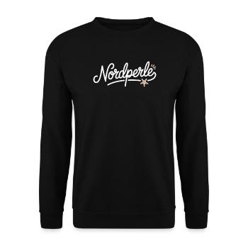 Nordperle Hamburg Nordsee Ostsee Norddeutsch Deern - Unisex Pullover - Schwarz - Vorne - Alina (178cm) & Michal (187cm)