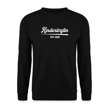 Paediatrician 2026 Degree in Specialist Training - Unisex Sweatshirt - black - Front - Alina (178cm) & Michal (187cm)