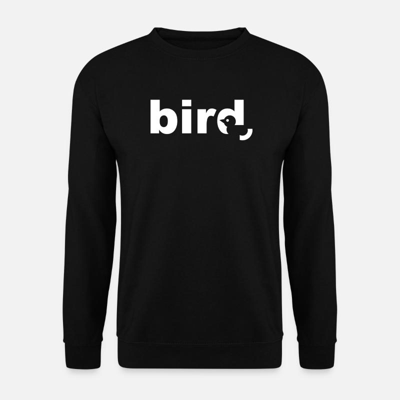 Bird White Text - Unisex Sweatshirt - black