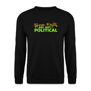 Les droits de l’homme ne sont pas politiques Logo Menschenrechte - Sweat-shirt Unisexe - noir - Devant - Alina (178cm) & Michal (187cm)
