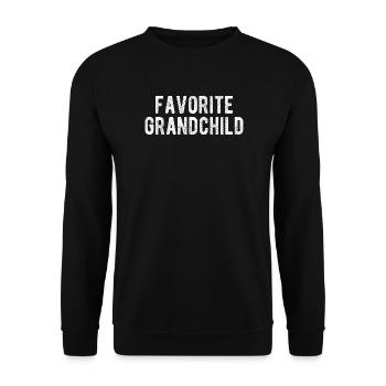 Favorite Grandchild Funny Family Quote - Unisex Sweatshirt - black - Front - Alina (178cm) & Michal (187cm)