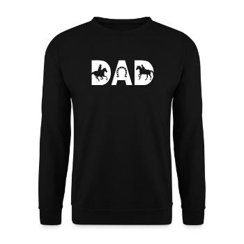 Horse Dad Horse Dad - Unisex Sweatshirt - black - Front - Alina (178cm) & Michal (187cm)