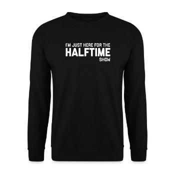 Halftime Show Bold Typography Tee - Unisex Sweatshirt - black - Front - Alina (178cm) & Michal (187cm)