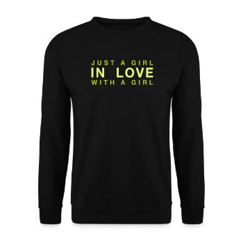 Juste une fille amoureuse d’une fille - Sweat-shirt Unisexe - noir - Devant - Alina (178cm) & Michal (187cm)