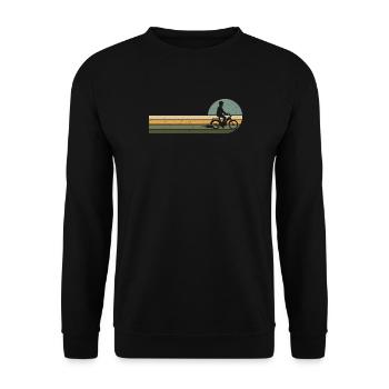 Mofa Moped Roller Mofafahrer Mofaroller - Unisex Pullover - Schwarz - Vorne - Alina (178cm) & Michal (187cm)