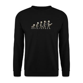 Évolution du squelette - Cadeau drôle d’Halloween - Sweat-shirt Unisexe - noir - Devant - Alina (178cm) & Michal (187cm)