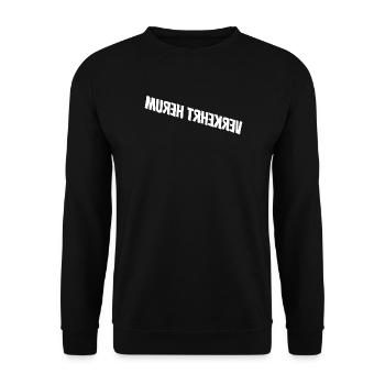 Verkehrt herum - Unisex Pullover - Schwarz - Vorne - Alina (178cm) & Michal (187cm)
