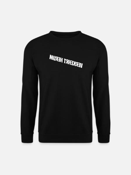 Verkehrt herum - Unisex Pullover - Schwarz