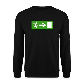 Schlendern aus der Kneipe  - Unisex Pullover - Schwarz - Vorne - Alina (178cm) & Michal (187cm)
