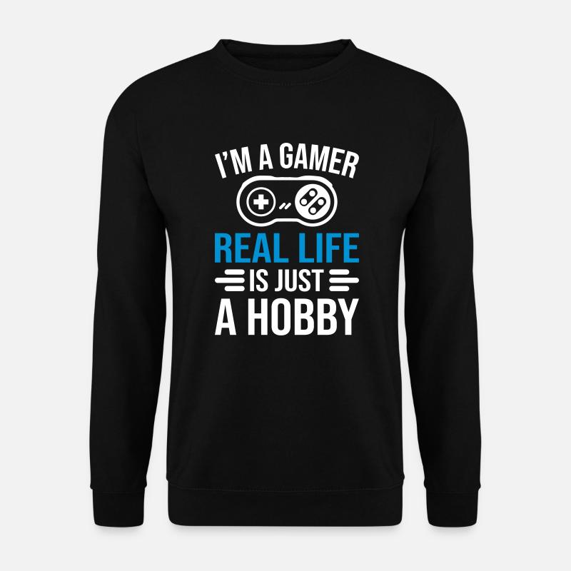 Gamer Real Life - Unisex Pullover - Schwarz