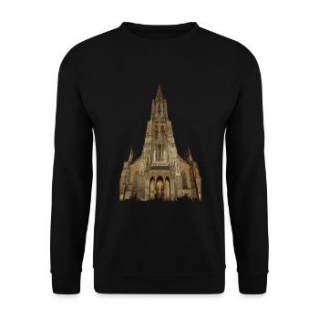 Peint Ulm Minster - Sweat-shirt Unisexe - noir - Devant - Alina (178cm) & Michal (187cm)