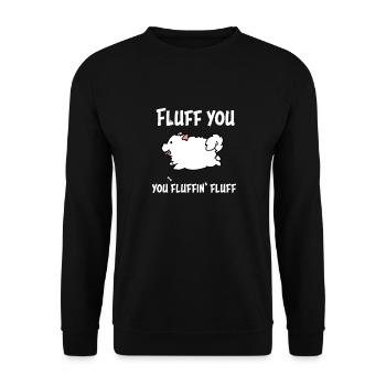 Samoyed Fluff Hund - Unisex Pullover - Schwarz - Vorne - Alina (178cm) & Michal (187cm)