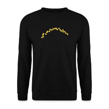 Stararc semicircle small 3D stars - Unisex Sweatshirt - black - Front - Alina (178cm) & Michal (187cm)