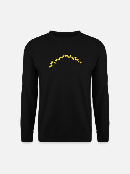 Stararc semicircle small 3D stars - Unisex Sweatshirt - black