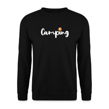 Camping Blume Urlaub Blüte Frühling Saison - Unisex Pullover - Schwarz - Vorne - Alina (178cm) & Michal (187cm)
