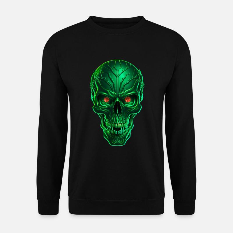 Green Techno Skull - Unisex Pullover - Schwarz