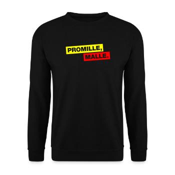Promille, Malle - Unisex Pullover - Schwarz - Vorne - Alina (178cm) & Michal (187cm)