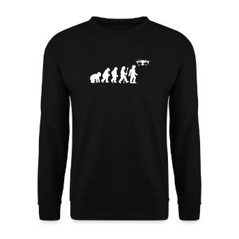 Drohnenpilot Evolution Quadrocopter - Unisex Pullover - Schwarz - Vorne - Alina (178cm) & Michal (187cm)