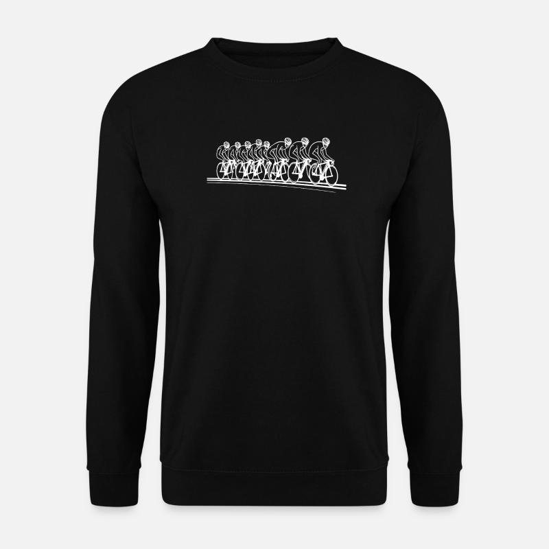 Radfahrer Line Art - Unisex Pullover - Schwarz