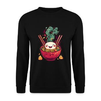 Bol de Ramen Gaï Kawaii Japon - Sweat-shirt Unisexe - noir - Devant - Alina (178cm) & Michal (187cm)