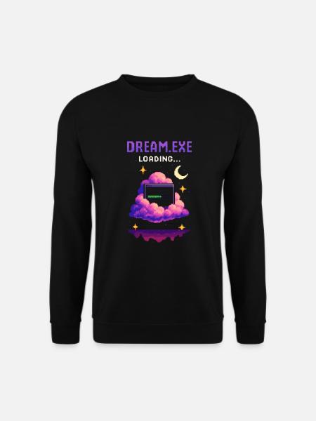 Dream.exe Loading – Enter Sleep Mode - Unisex Pullover - Schwarz