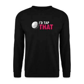 I'd Tap That Funny Golf Humor Joke Saying - Unisex Sweatshirt - black - Front - Alina (178cm) & Michal (187cm)