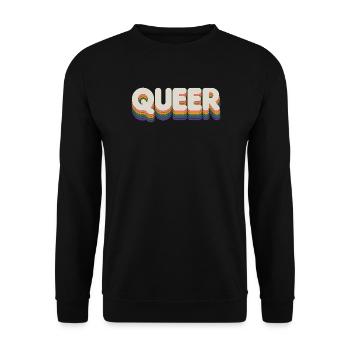 Queer - Cool Pride Logo - Sweat-shirt Unisexe - noir - Devant - Alina (178cm) & Michal (187cm)