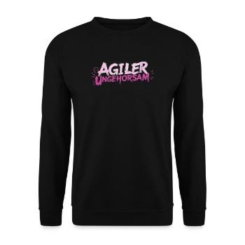 Agiler Ungehorsam - Unisex Pullover - Schwarz - Vorne - Alina (178cm) & Michal (187cm)