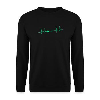 Dart Darter Darten - Unisex Pullover - Schwarz - Vorne - Alina (178cm) & Michal (187cm)