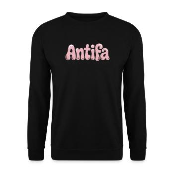 Antifa – Antifaschistisches Merch - Unisex Pullover - Schwarz - Vorne - Alina (178cm) & Michal (187cm)
