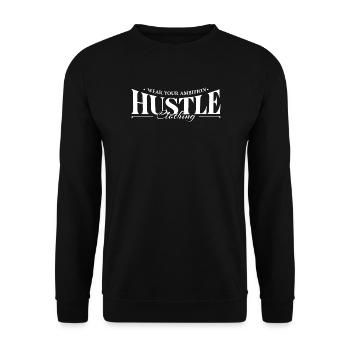 Hustle Clothing Ambition Logo - Unisex Sweatshirt - black - Front - Alina (178cm) & Michal (187cm)