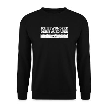 SARKASMUS - Ahnungslos zu bleiben ist ein Talent - Unisex Pullover - Schwarz - Vorne - Alina (178cm) & Michal (187cm)