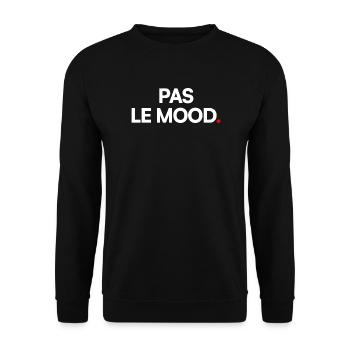 Pas le mood - Sweat-shirt Unisexe - noir - Devant - Alina (178cm) & Michal (187cm)