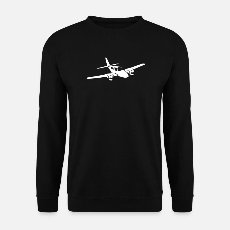 Minimalistisk propelplan-silhuet - Unisex sweater - sort