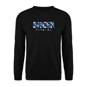 Sneek Friesland Fryslan Flag Shirt, Hoodie, Bag - Unisex Sweatshirt - black - Front - Alina (178cm) & Michal (187cm)