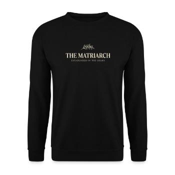Matriarch Logo Botanischer Stil - Unisex Pullover - Schwarz - Vorne - Alina (178cm) & Michal (187cm)