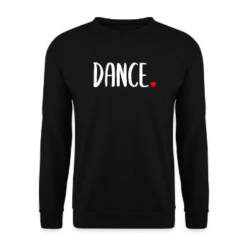 Dance Heart – Minimalistisches Tanzliebhaber-Design - Unisex Pullover - Schwarz - Vorne - Alina (178cm) & Michal (187cm)