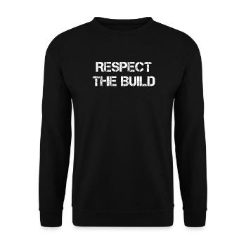 Respect The Build - Unisex Pullover - Schwarz - Vorne - Alina (178cm) & Michal (187cm)