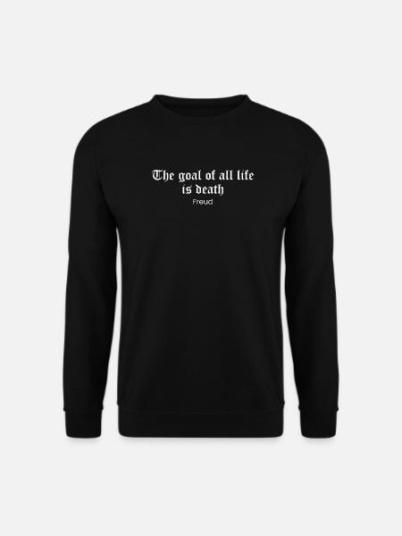 Death’s Goal Freud Quote - Unisex Sweatshirt - black