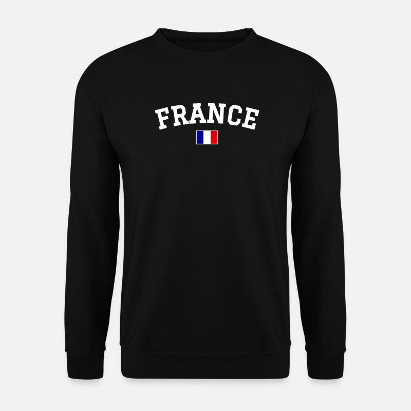 Drapeau français Dessin blanc - Sweat-shirt Unisexe - noir