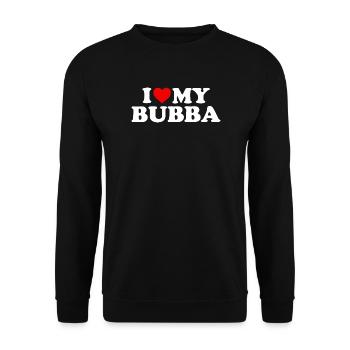 Ich liebe meinen Bubba - Unisex Pullover - Schwarz - Vorne - Alina (178cm) & Michal (187cm)