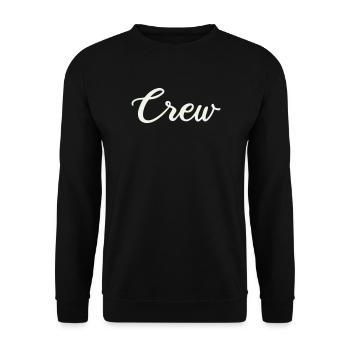 Crew Schriftzug  - Unisex Pullover - Schwarz - Vorne - Alina (178cm) & Michal (187cm)