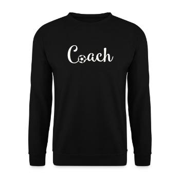 Logo de police de football de l’entraîneur - Sweat-shirt Unisexe - noir - Devant - Alina (178cm) & Michal (187cm)