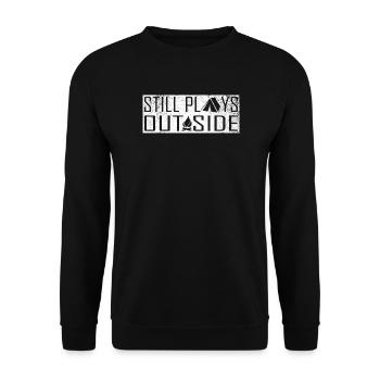 Still Plays Outside Campfire - Unisex Pullover - Schwarz - Vorne - Alina (178cm) & Michal (187cm)