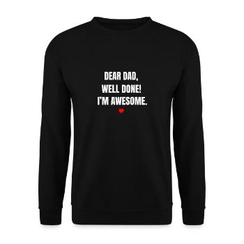 Fête des Pères - Sweat-shirt Unisexe - noir - Devant - Alina (178cm) & Michal (187cm)