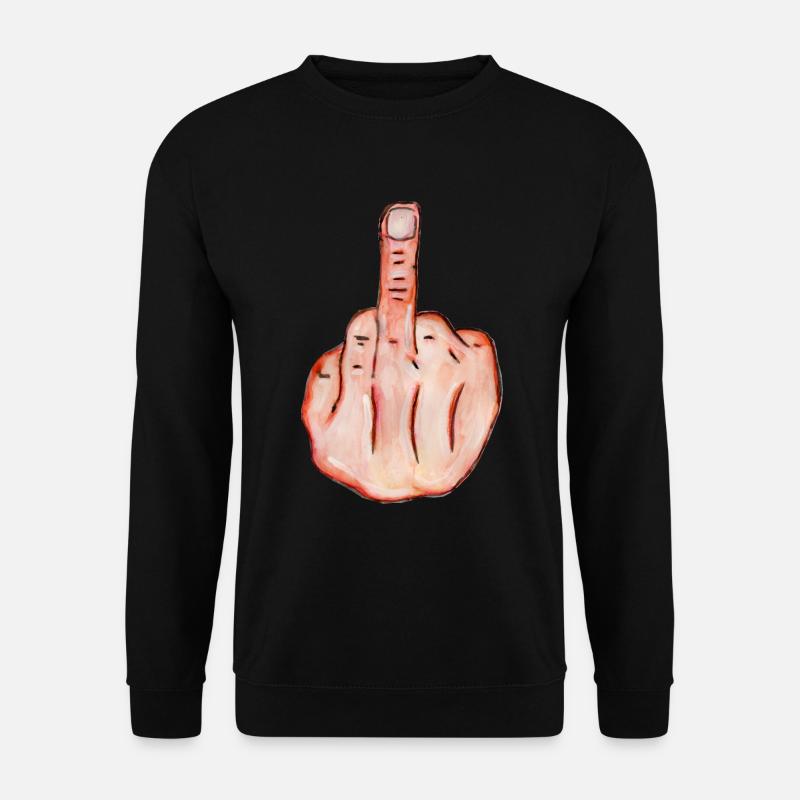 middle finger - Unisex Sweatshirt - black