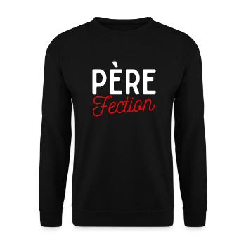 père fection perfection idée cadeau humour papa - Sweat-shirt Unisexe - noir - Devant - Alina (178cm) & Michal (187cm)